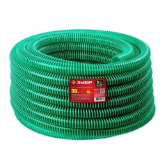 ЗУБР 19 мм x 30 м, 3 атм, со спиралью ПВХ, напорно-всасывающий шланг (40325-19-30)