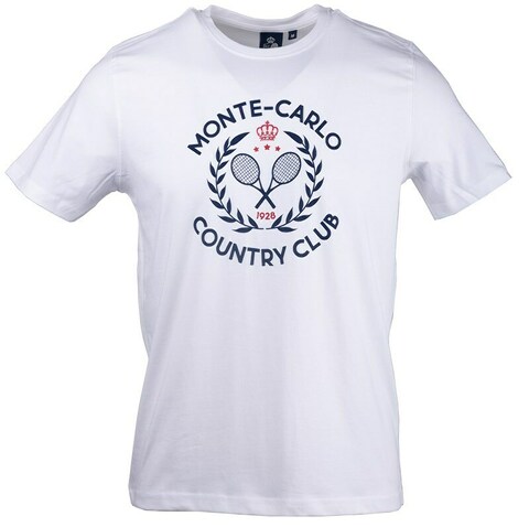 Monte-Carlo Country Club Silkscreen Print T-Shirt - white