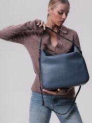 Сумка кожаная на плечо Azaro 30925 серый