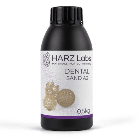 Фотополимер HARZ Labs Dental Sand A3, бежевый (0,5 кг)