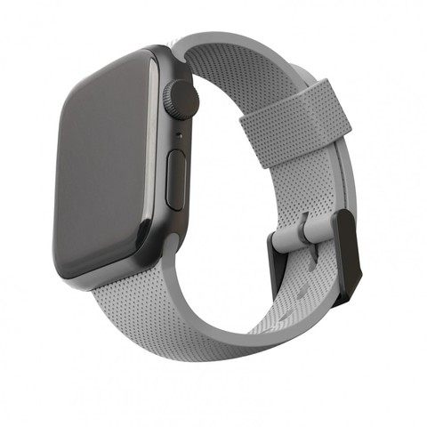 Ремень силиконовый [U] DOT textured Silicone для Apple Watch 44/42 серый (Grey)