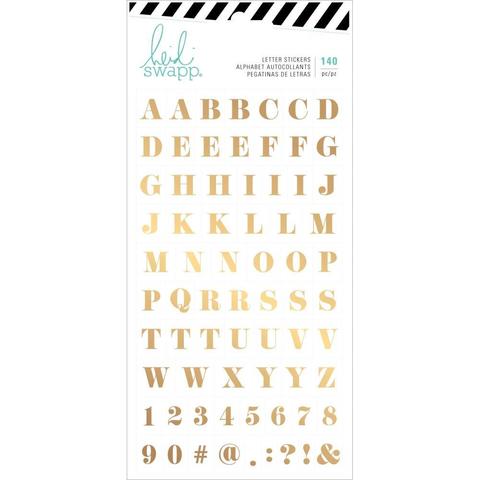 Стикеры Heidi Swapp Emerson Lane Stickers -Alphabet W/Gold Foil