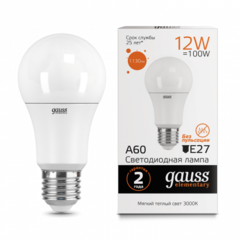 Лампа Gauss LED Elementary A60 12W E27 1130 lm 3000K