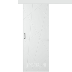 Купить Межкомнатная одностворчатая дверь купе эмаль VFD Flitta Polar белая глухая