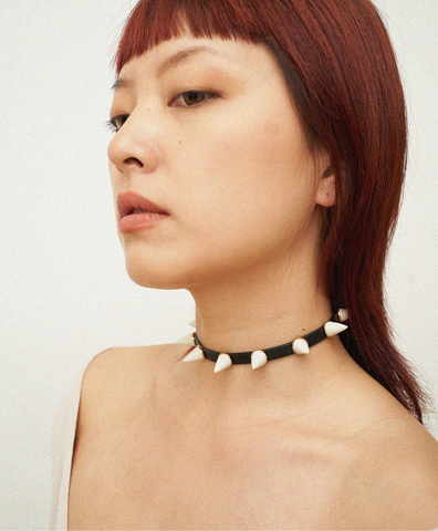 Чокер MINI SPIKE LEATHER BLACK