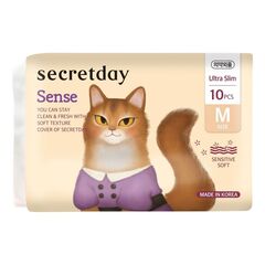 Прокладки хлопковые гигиенические M SECRETDAY Sense Ultra Slim 24,5 см 10 шт