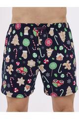 Свободные боксеры CORNETTE 001/011-14 CLASSIC_Темно-синий