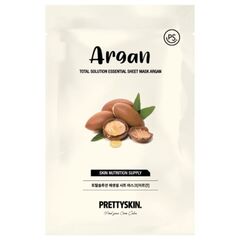 Тканевая маска с экстрактом арганового масла PRETTYSKIN Total Solution Essential Sheet Mask Argan