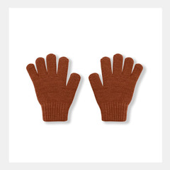 Перчатки вязаные (терракот)