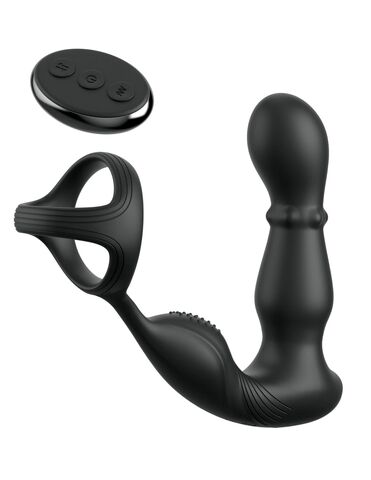Черный вибростимулятор простаты с кольцом Ass-gasm Slide & Glide - Pipedream Anal Fantasy Elite Collection PD4795-23