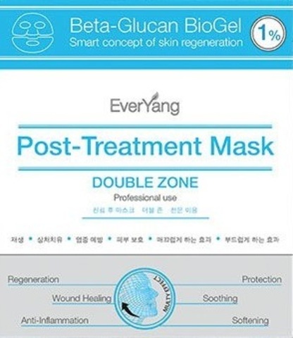 Ever Yang Успокаивающая послепроцедурная маска для лица и глаз | Beta-Glucan BioGel 1% Post-Treatment Mask