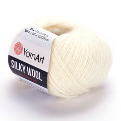 Пряжа Silky wool (Силки вул). Цвет: Молочный. Артикул:330