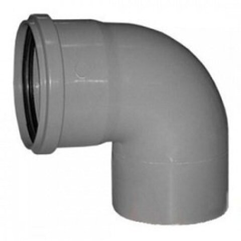 Sinikon Standart отвод 110 мм 87° серый для внутренней канализации (504059.R)