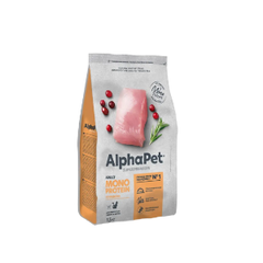 Сухой корм для кошекAlphaPet Superpremium Monoprotein (АльфаПет) 0,4кг из индейки