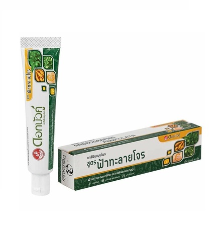 Травяная зубная паста с андрографисом метельчатым, Dok Bua Ku Herbal Toothpaste ANDROGRAPHIS PANICULATA, Twin Lotus, 100 г.