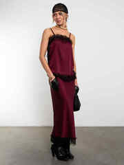 Юбка Шантилье (бордовый)