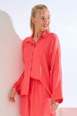 Пижамный топ с длинным рукавом LISCA PARIS 084389 | Красный мак