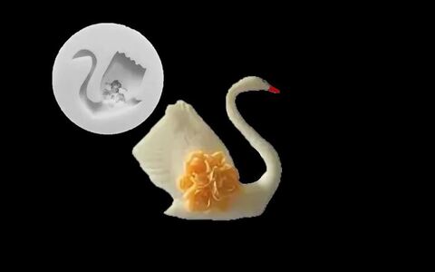 Силиконовый молд Лебедь маленький