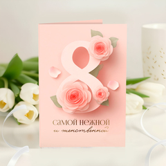 новинка Открытка 4 шоколадки 