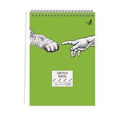 
          Скетчбук А5, 50л.,"SKETCHBOOK. Hand to hand", 120г/м2, Канц-Эксмо, евроспираль по корот сторон., тверд обл.,, глянц. ламинация, микротекстур.