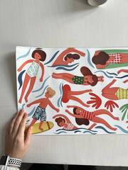 Пловцы ( проблема с цветом печати, очень яркий цвет)