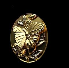 Силиконовый молд Камея № 29 Бабочка Объемная