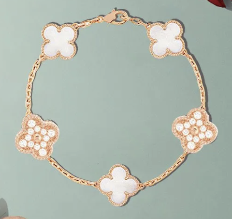 Винтажный браслет Van Cleef & Arpels Alhambra, 5 мотивов