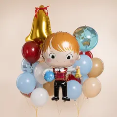 Связка гелиевых шаров Мальчик ученик