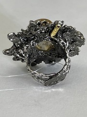 Кварц дендро (кольцо из серебра)