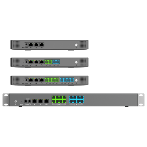 Grandstream UCM6308A - IP ATC. До 1500 абонентов / 200 одновременных вызовов, до 150 участников в конф., RemoteConnect, 8хFXS, 8xFXO, 1xWAN, 1xLAN, HA