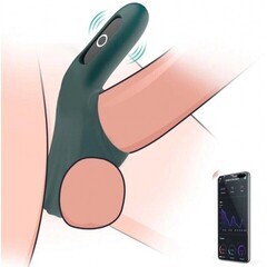 Виброкольцо Magic Motion Rise темно-зелёное