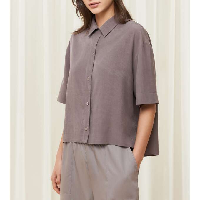 Triumph Boyfriend Mywear Boxy Shirt Pigiama Donna - 100% Lyocell, Grigio Topo, Comodo E Morbido - Foto 3
