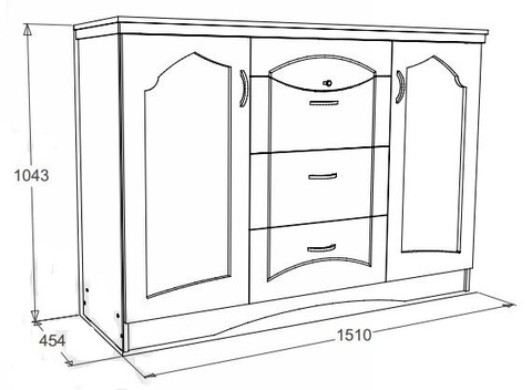 Комод ольга 10-01
