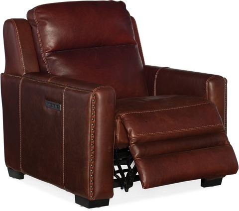 Hooker Furniture Living Room Lincoln Power Recliner with Power Headrest & Power Lumbar Support