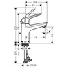 Смеситель для раковины однорычажный с донным клапаном Hansgrohe Novus 71030000