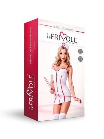 Эротический костюм Медсестричка Le Frivole бело-красный M/L