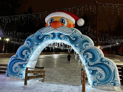 Надувная арка Дед Мороз Премиум