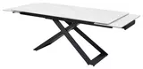 фото 5 Стол LIVORNO 180 MATT WHITE MARBLE SOLID CERAMIC / BLACK, DISAUR на profcook.ru