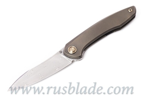 Cheburkov Russkiy Damascus folding knife Bronze 