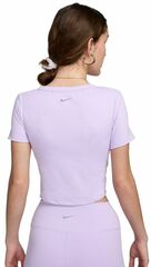 Женская теннисная футболка Nike One Fitted Dri-Fit Short Sleeve Top - lilac bloom/black