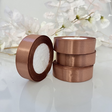 Лента Атласная (2,5см*22,85м) Кофе с молоком.