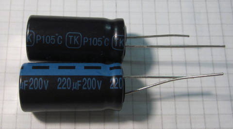Конденсаторы электролитические 220 мкф 200 Вольт