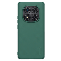 Усиленный чехол зеленого цвета (Deep Green) от Nillkin для Xiaomi Redmi Note 14 Pro 5G и Mi Poco X7 5G, серия Super Frosted Shield Pro