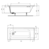 Ванна прямоугольная 170х75 см Ideal Standard Tonic II E399301