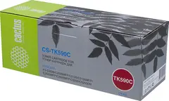 Картридж лазерный Cactus CS-TK590C TK-590C голубой (5000стр.) для Kyocera FS-C2026MFP/C2126MFP/C2526MFP/C2626MFP/C5250DN
