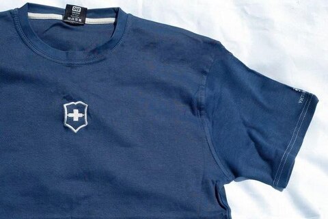 Футболка Victorinox с логотипом, 100% хлопок премиум, Blue, M (9.6082.2M)