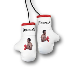 Перчатки боксерские комбинированные "Джордж Форман", белые с красным