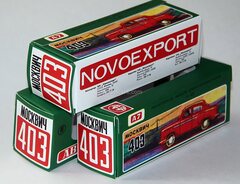 Box Moskvich-403 1:43 Made in USSR Novoexport reprint Agat Tantal