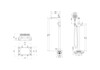 Aquatek AQ1145BGM AQ1145BGM БЕТТА смеситель для ванны напольный (внешняя и скрытая часть), шлиф. черный хром