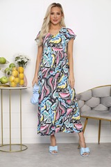 Платье Летние деньки (серо-голубое) П13652-18М LT Collection